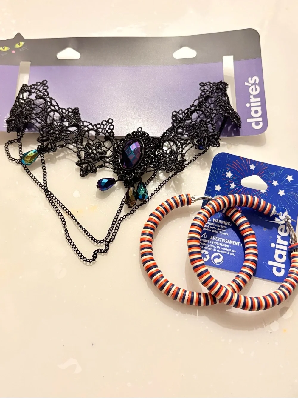 Claires black floral